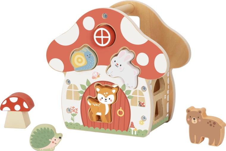 Jeu d'encastrement Babu en forme d'amanite tue-mouches
