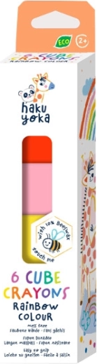 Crayons de cire en cubes Arc-en-ciel 6 pcs