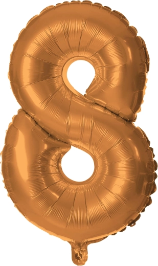 Ballon en aluminium chiffre 8 30 cm bronze TORO