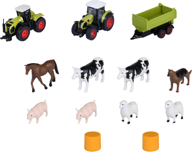 Tracteurs CLAAS sous licence et 10 figurines d’animaux