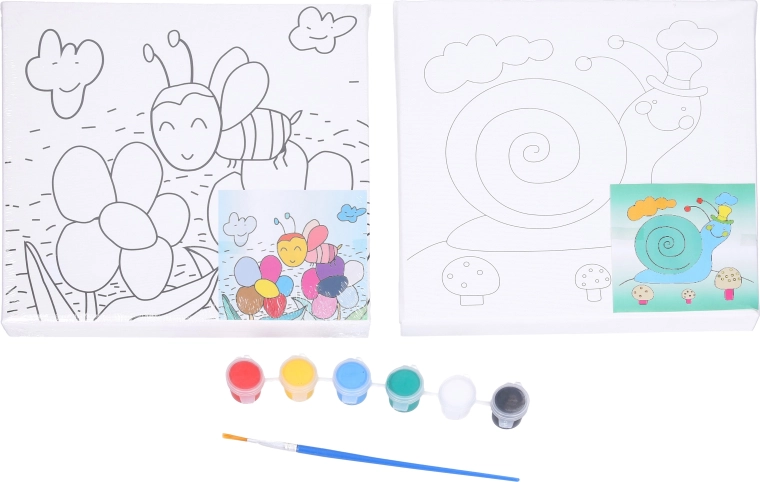 Tout-en-un : peintures et pinceau inclus