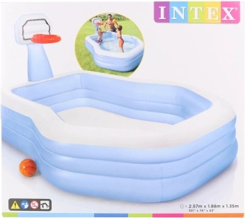 centre de jeu gonflable avec panier de basket