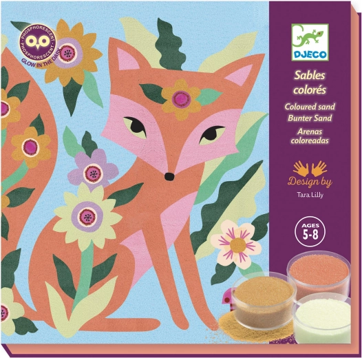 Kit créatif Animaux nocturnes – sables phosphorescents DJECO