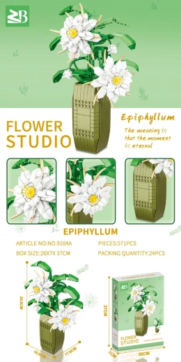 Kit de construction fleurs blanches 571 pièces