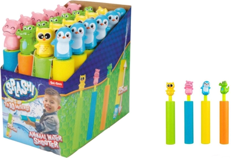 Tube à eau en mousse avec animal 25 cm - 1 pièce