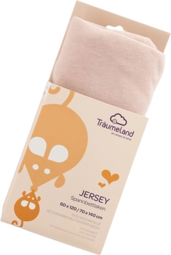 Drap-housse jersey Träumeland uni rose smoke