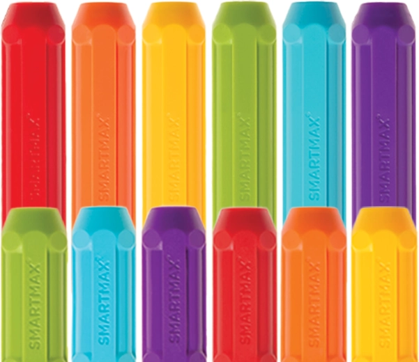 Jeu de construction magnétique SmartMax - tiges courtes et longues, 12 pcs
