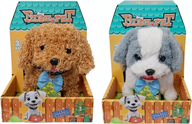 Petit chien en peluche interactif avec mouvement et sons