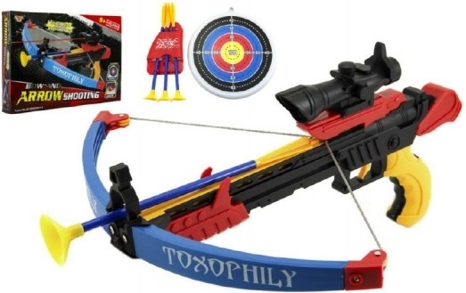 Arbalète pour enfants avec flèches ventouse et cible 48 cm