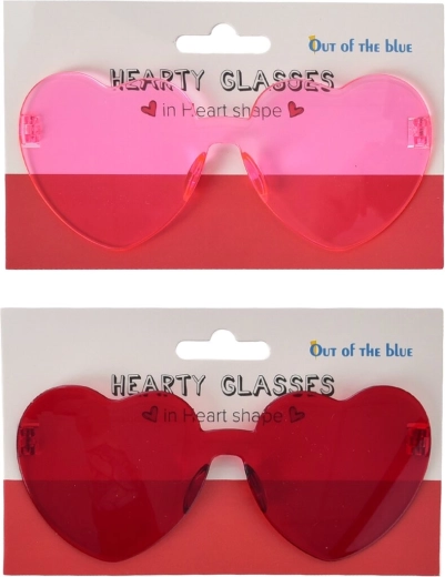 Lunettes de fête en plastique en forme de cœur (2 variantes)