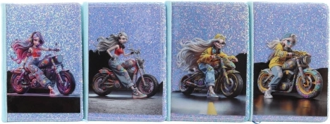 Carnet – fille à moto