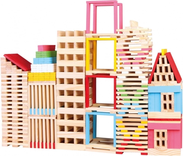 Jeu de construction en bois ville Bino