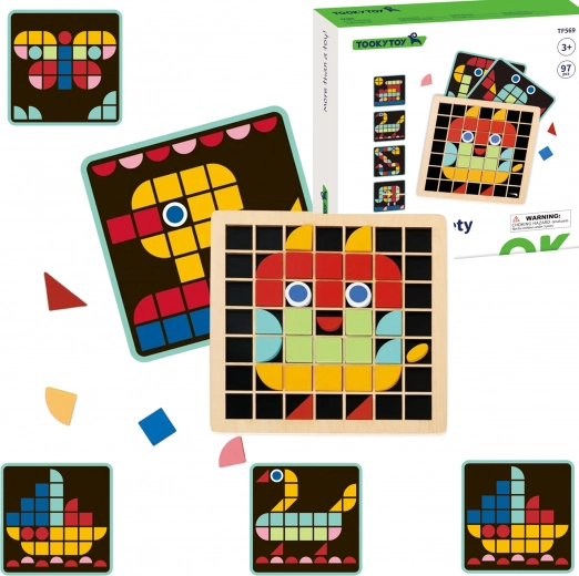 Mosaïque en bois Tooky Toy Montessori