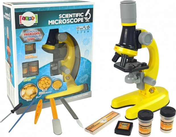 Microscope Junior Ensemble Éducatif Jaune 100x 400x 1200x