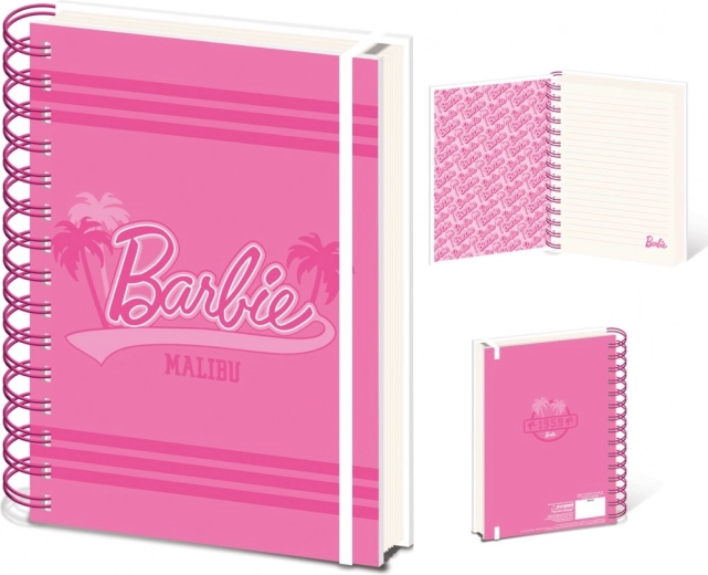 Bloc à anneaux A5 BARBIE (Malibu) – ligné