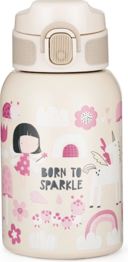 PETITE&MARS bouteille isotherme en inox avec paille Twinkling Fairy 350 ml
