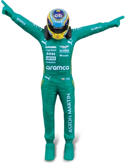 Figurine de Fernando Alonso en pose de champion