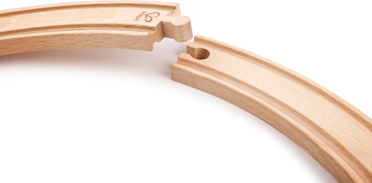 Long rail courbé en bois