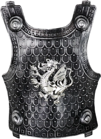 Casque et gilet de style chevaleresque