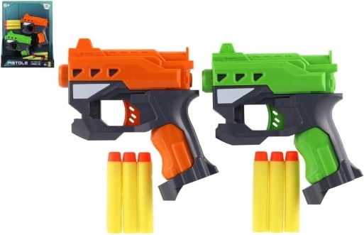 Pistolets en mousse Teddies pour enfants, 2 pièces, 12 cm + 6 fléchettes