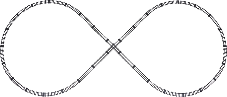 Voie en forme de huit facile à assembler