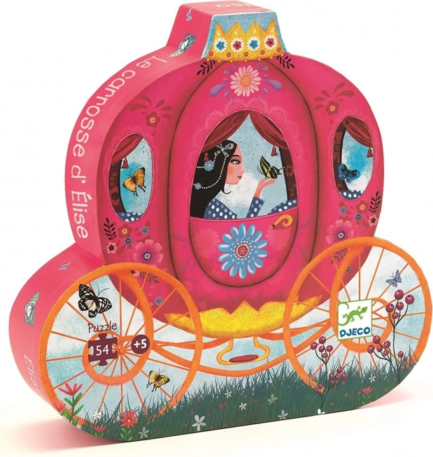 DJECO Puzzle Élisa en carrosse 54 pièces