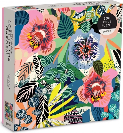 GALISON puzzle carré Perdu dans le jardin 500 pièces