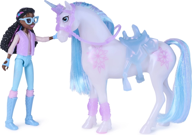 Figurine articulée et balade à dos de licorne