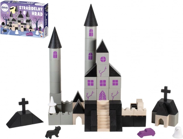 Jeu de construction en bois Château hanté