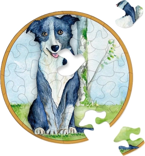 Puzzle rond CURIOSI Picoli – chien, 33 pièces