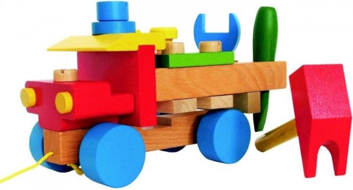 Detoa voiture en bois à assembler pour enfants