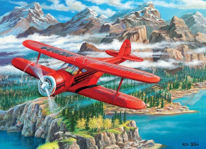 Puzzle COBBLE HILL Avion Beechcraft Staggerwing 500 pièces