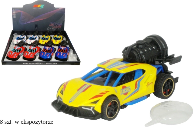 Voiture de course avec effet fumée à inertie