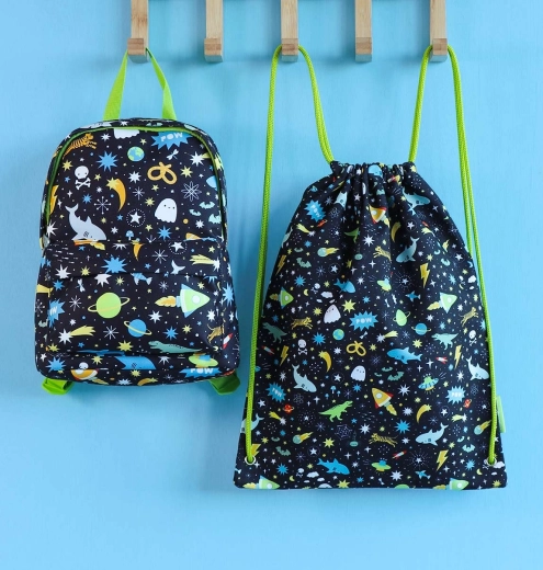 Sac de sport pour enfants motif espace A Little Lovely Company