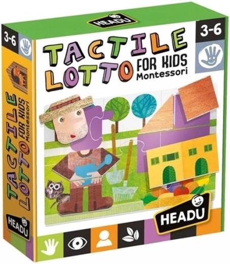 Headu loto tactile Montessori pour enfants de 3 à 6 ans