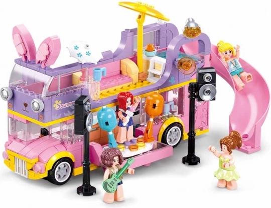 Sluban rock bus résidentiel musical à impériale kit de construction