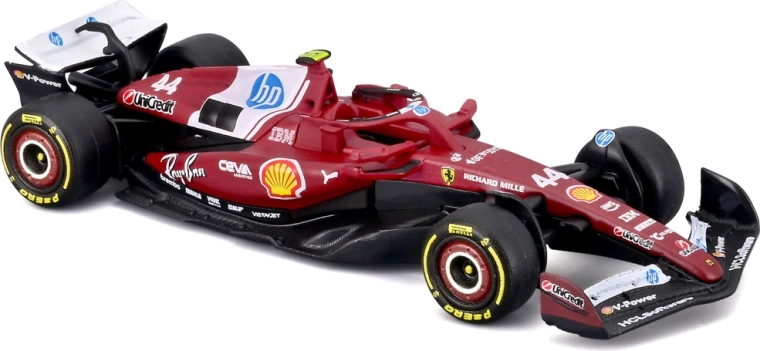 Monoplace Ferrari SF-25 (2025) authentique à l’échelle 1:64