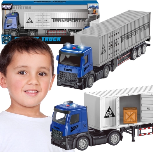 Camion tracteur Woopie avec conteneur, lumière et son