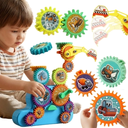 Jeu de construction interactif WOOPIE Engrenages 18 pcs