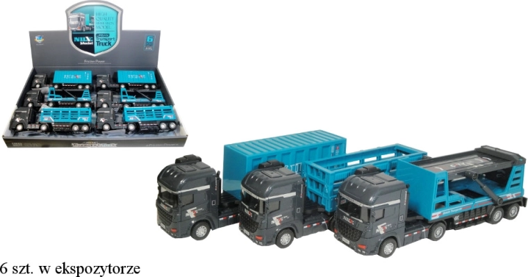 Camion avec 3 types de remorques