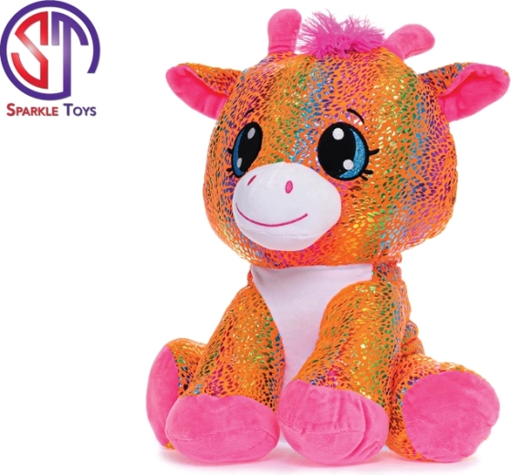 Girafe en peluche 37 cm orange pour enfants dès la naissance