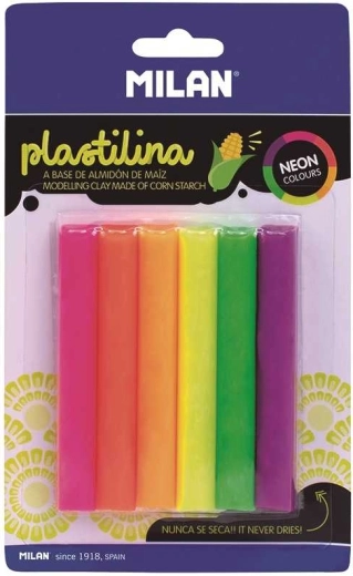 Pâte à modeler néon 6 pcs