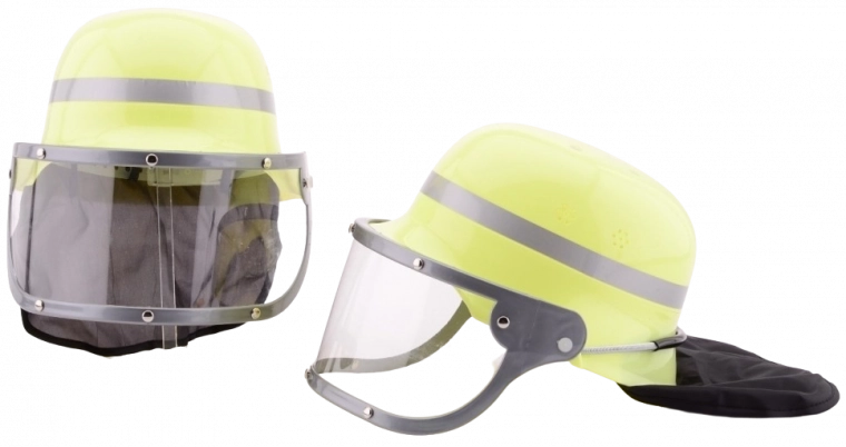 Casque de pompier avec visière 28 cm - 1 pièce