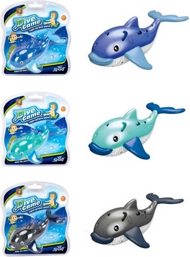 Baleine lumineuse plongeante pour l’eau