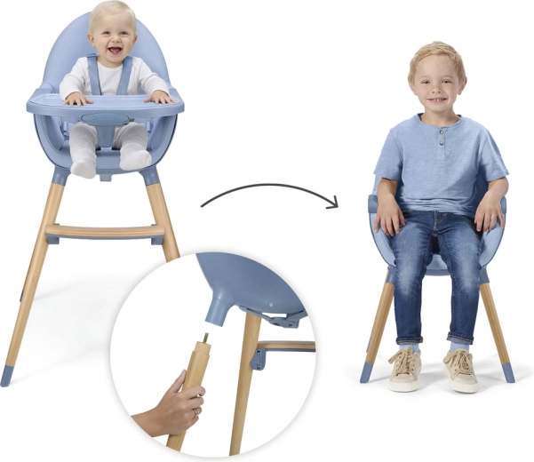 2en1 : chaise haute et chaise basse en un instant