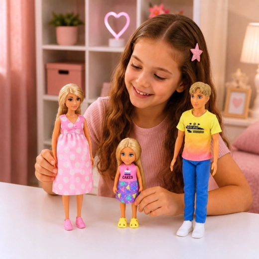 Set familial de 3 poupées