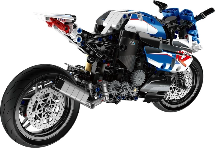 Moto sportive détaillée au look mécanique