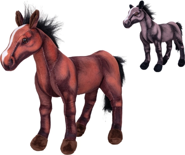 Cheval en peluche 27 cm – animal debout câlin pour enfants dès la naissance