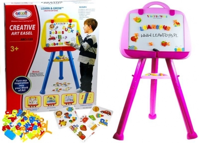 Tableau magnétique pour enfants rose LeanToys