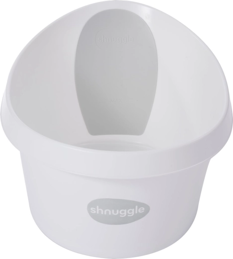 Baignoire Shnuggle Toddler blanche avec dossier gris clair